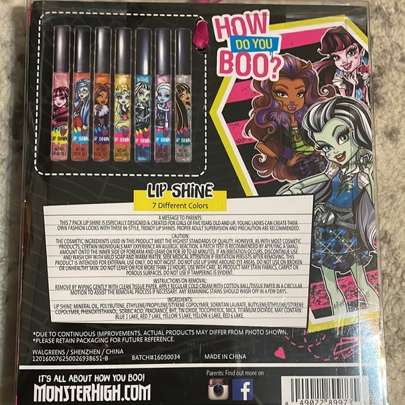 🔥5 FOR $20🔥 NWT 7 count Monster High Lip Gloss - Picture 5 of 6